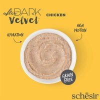 SCHESIR After Dark Velvet Mousse, Pui, plic hrană umedă fără cereale pisici, (mousse), 80g - 6