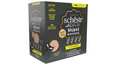 SCHESIR After Dark Velvet Mousse Variety Pack 4 arome, Pui, plic hrană umedă fără cereale pisici, (mousse), multipack, 80g x 12buc