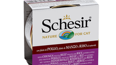 Schesir Cat Conserva Pui, Vita si Orez, 85 g