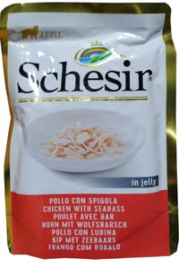 Schesir Cat Pui & Biban de Mare in Jelly, 85 g - 2