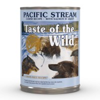 TASTE OF THE WILD Pacific Stream, Somon, conservă hrană umedă fără cereale câini, (în sos), 390g - 1