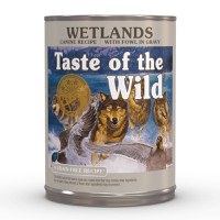 TASTE OF THE WILD Wetlands, Rață, conservă hrană umedă fără cereale câini, (în sos), 390g - 1