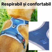 THINKPET Ham Anti-Tracțiune, Căptusit, Albastru Închis, S (33-63cm) - 5