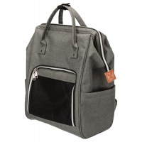 TRIXIE Ava, rucsac transport câini și pisici, XS-S(max. 10kg), poliester, deschidere laterală&superioară, cu buzunare, gri, 32 x 42 x 22 cm - 1