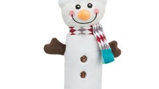 TRIXIE Christmas Om de Zapada cu Fosnaitoare, jucărie de pluș câini XS-XL, activități fizice, poliester, alb și albastru, 38cm