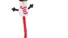 TRIXIE Christmas Om de Zapada, jucărie undiță pisici, activități fizice, plastic, alb și roșu, 31cm