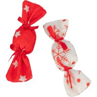 TRIXIE Christmas Set Bomboane cu foşnet, jucărie stimulare pândă pisici, cu sunet, poliester, alb și roșu, 11cm - 1