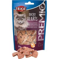 TRIXIE Premio Hearts, Rață și Cod, punguță recompense fără cereale pisici, 50g - 1