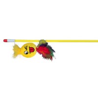 Trixie, undiță cu smiley, jucărie, pisici, pluș, multicolor, 50cm - 1