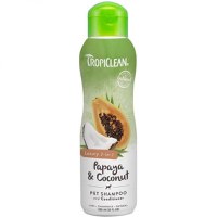 TROPICLEAN, șampon și balsam 2în1 câini, Papaya și Nucă de cocos, flacon, 592ml - 1