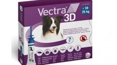 Vectra 3D, spot-on, solutie antiparazitara, caini Vectra 3D, spot-on, soluție antiparazitară, câini 10-25 kg, 3 pipete