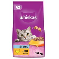 WHISKAS Adult Sterile, Pui, hrană uscată pisici sterilizate, 14kg - 1