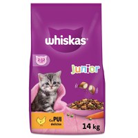 WHISKAS Junior, Pui, hrană uscată pisici junior, 14kg - 1