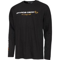 Bluza Savage Gear Signature Long Sleeve, Black Caviar (Marime: S) - 1