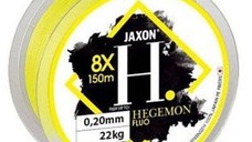 Fir textil Jaxon Hegemon 8X galben fluo, 150m (Diametru fir: 0.22 mm)