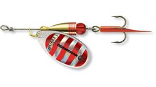 Lingurita rotativa Cormoran Bullet, Silver Red Stripes, nr. 1, 3g