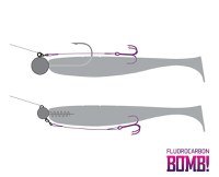 Montura Delphin BOMB! Twisto RIGS Fluorocarbon, 3buc/plic (Marime Ancora: Nr 1 - 12cm) - 3