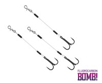 Montura Delphin BOMB! Twisto RIGS Fluorocarbon, 3buc/plic (Marime Ancora: Nr 2 - 12cm) - 4