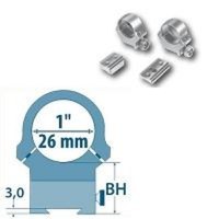 Prindere fixa bar D=26mm / H=13,5mm - 1