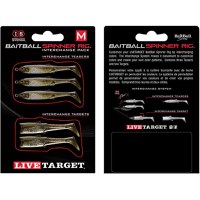 Rezerva Spinnerbait Livetarget Rig, Medium, culoare Green Pumpkin-Silver - 1