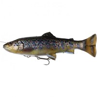 Shad Savage Gear 4D Line Thru Pulsetail Trout, 16cm, 51g Brown - 1