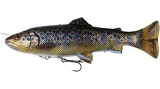 Shad Savage Gear 4D Line Thru Pulsetail Trout, 16cm, 51g Brown