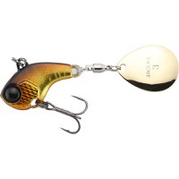 Spinnertail Jackall Deracoup Spinner, Silver Powder Gold&Black, 14.7g - 1