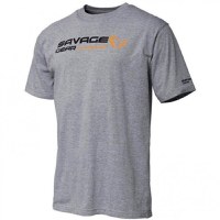 Tricou Savage Gear Signature Logo Gray Melange (Marime: S) - 1