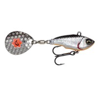 Vobler Savage Gear Fat Tail NL, culoare Dirty Silver, 8cm, 24g - 1