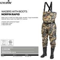 Waders cu cizme Norfin Rapid, camuflaj (Marime: 41) - 1