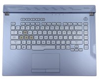 Tastatura Asus 0KNR0-461DUI00 Albastra cu Palmrest Albastru si TouchPad iluminata RGB backlit - 1