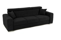 Canapea Extensibilă 3 locuri BELLAGIO, cu tetiere reglabile, 242x95x99 cm Negru - 5