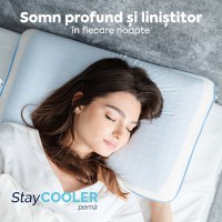 Pernă Stay Cooler, din spumă cu memorie Viscolex cu efect de răcire, husă detașabilă cu efect de ventilație al aerului, 60x40x15 cm - 4