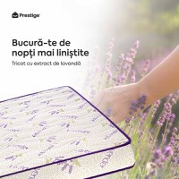 Saltea LAVENDER AIR-FRESH, spumă poliuretanică, reversibilă, hipoalergenică, super ortopedică, Grosime 19 cm - 5