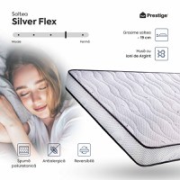 Saltea SILVER FLEX, spumă poliuretanică, reversibilă, hipoalergenică, super ortopedică, Grosime 19 cm - 3