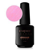 Cupio Oja semipermanenta Rubber Base French Collection - Flamingo Shimmer Green 15 ml - 1