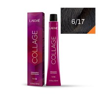 Lakme Collage Vopsea de par permanenta 6/17 blond inchis cenusiu rece 60ml - 1