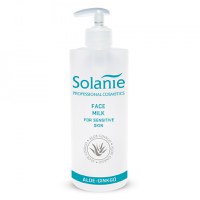 Solanie Lapte demachiant fara parfum pentru ten sensibil Aloe Ginkgo 500ml - 1