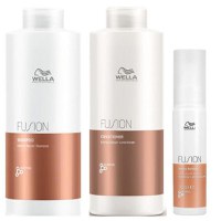 Wella Professionals Pachet Fusion pentru reparare intensa: sampon 1000ml + balsam 1000ml + tratament 70ml - 1