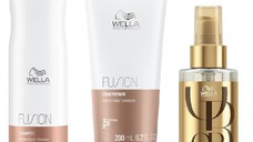 Wella Professionals Pachet Fusion pentru reparare intensa: sampon 250ml + balsam 200ml & Ulei de par Oil Reflections 30ml