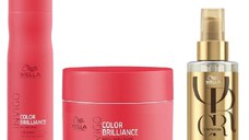 Wella Professionals Pachet Invigo Color Brilliance Fine sampon 250ml + masca 150ml & Ulei de par Oil Reflections 30ml