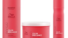 Wella Professionals Pachet Invigo Color Brilliance sampon par vopsit cu structura fina normala 1000 ml + Invigo Color Brilliance masca tratament par