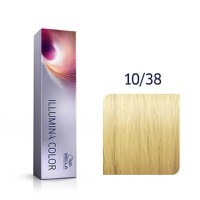 Wella Professionals Vopsea de par permanenta Illumina Color 10/38 blond deschis auriu albastru 60ml - 1