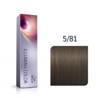 Wella Professionals Vopsea de par permanenta Illumina Color 5/81 castaniu deschis albastru cenusiu 60ml - 1