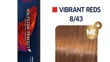 Wella Professionals Vopsea de par permanenta Koleston Perfect 8/43 blond deschis rosu auriu 60ml