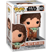 Figurina Funko Pop Star Wars The Mandalorian Peli Motto with Grogu - 2