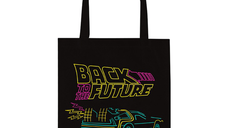 Geanta Tip Tote Back to the Future - Neon DeLorean