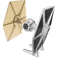 Macheta de Asamblat Wood WorX - Star Wars - Tie Fighter cu 30+ piese din lemn + vopsea, pensula si adeziv inclus - 2