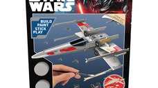 Macheta de Asamblat Wood WorX - Star Wars - X-Wing Starfighter cu 40+ piese din lemn + vopsea, pensula si adeziv inclus