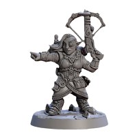 Miniatura Nepictata Elemental Beacon - Golemmar Gnome E (with hat and steam crossbow) - 1